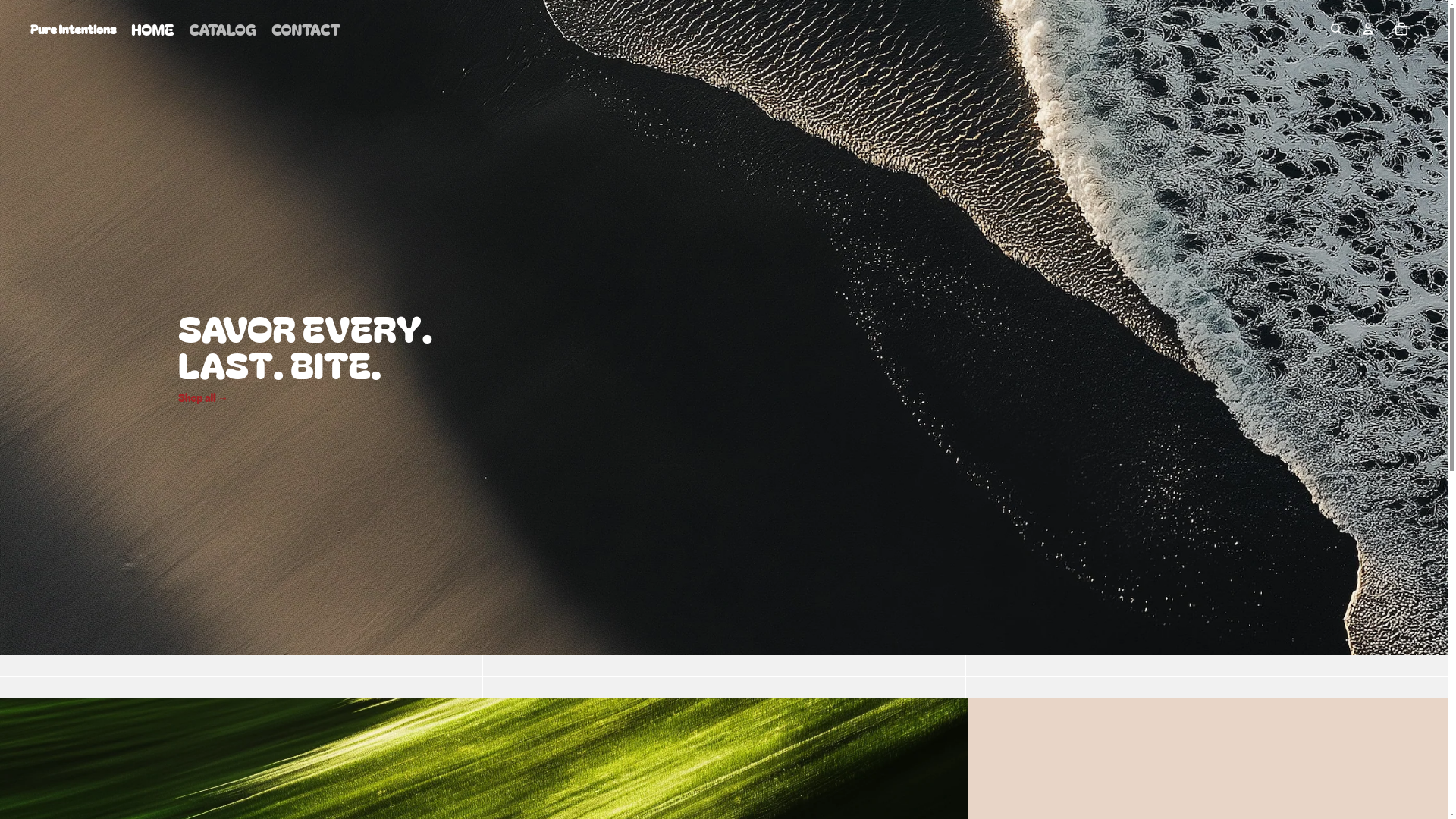 website screenshot of https://pureeintentions.com/