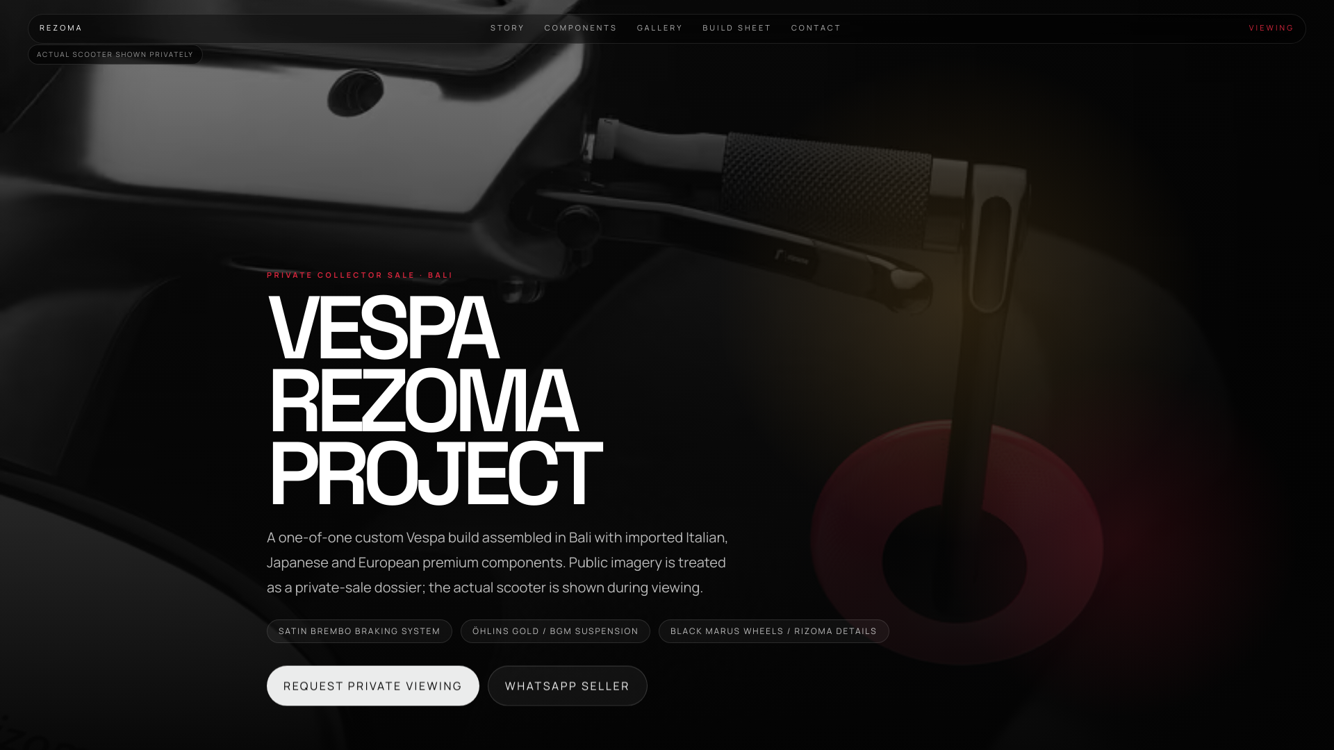 website screenshot of https://vesparizoma.com/