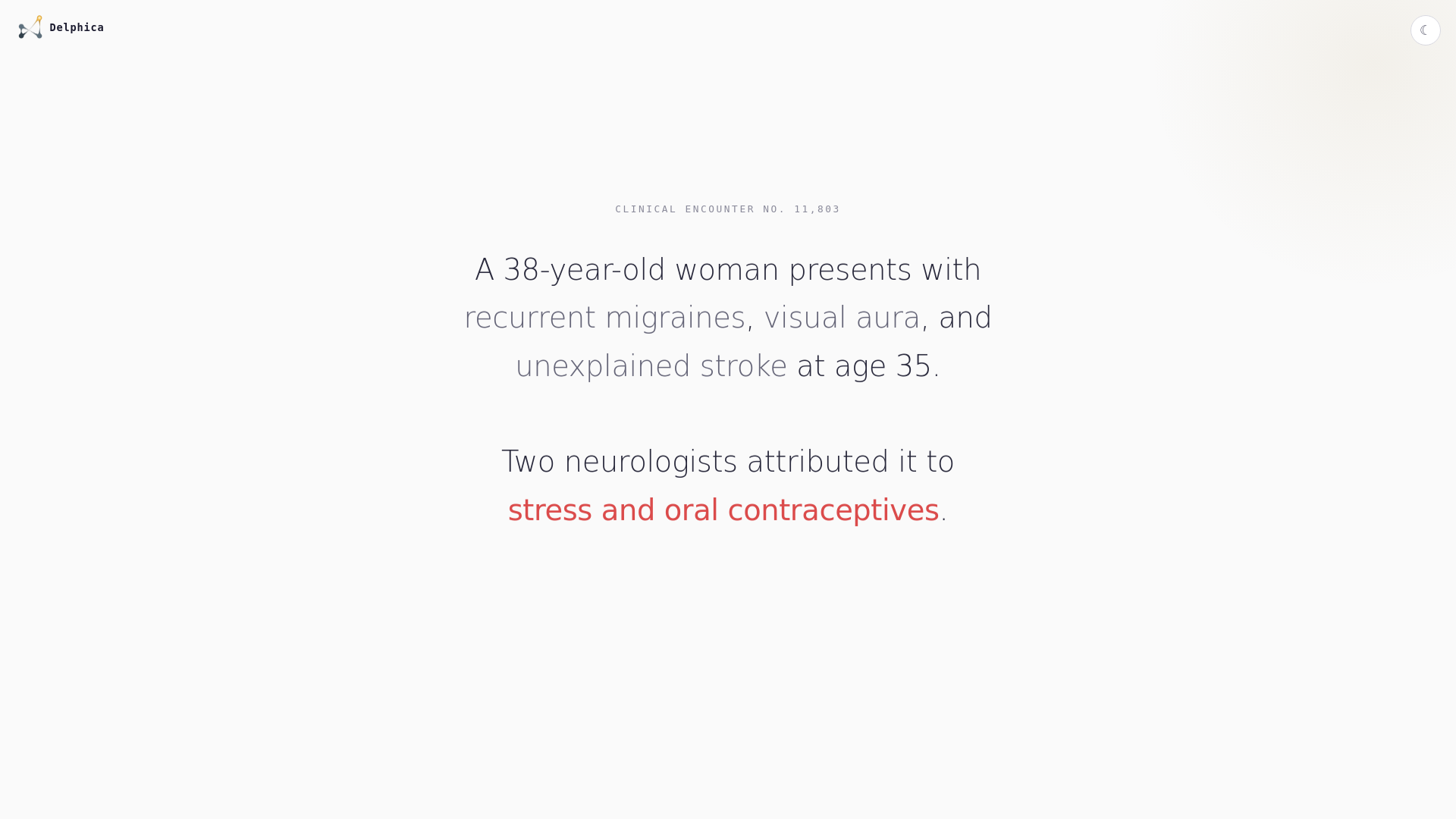 website screenshot of https://delphica.health/