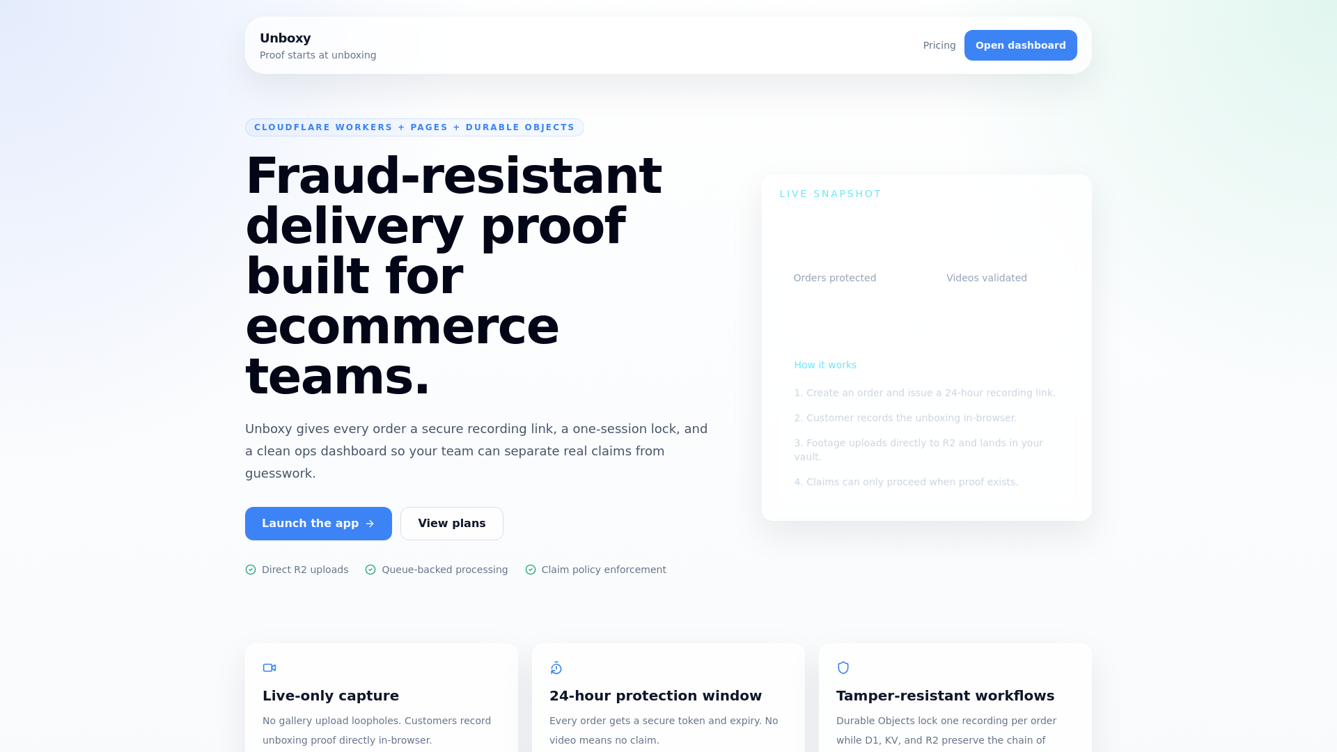website screenshot of https://unboxy-app.pages.dev/