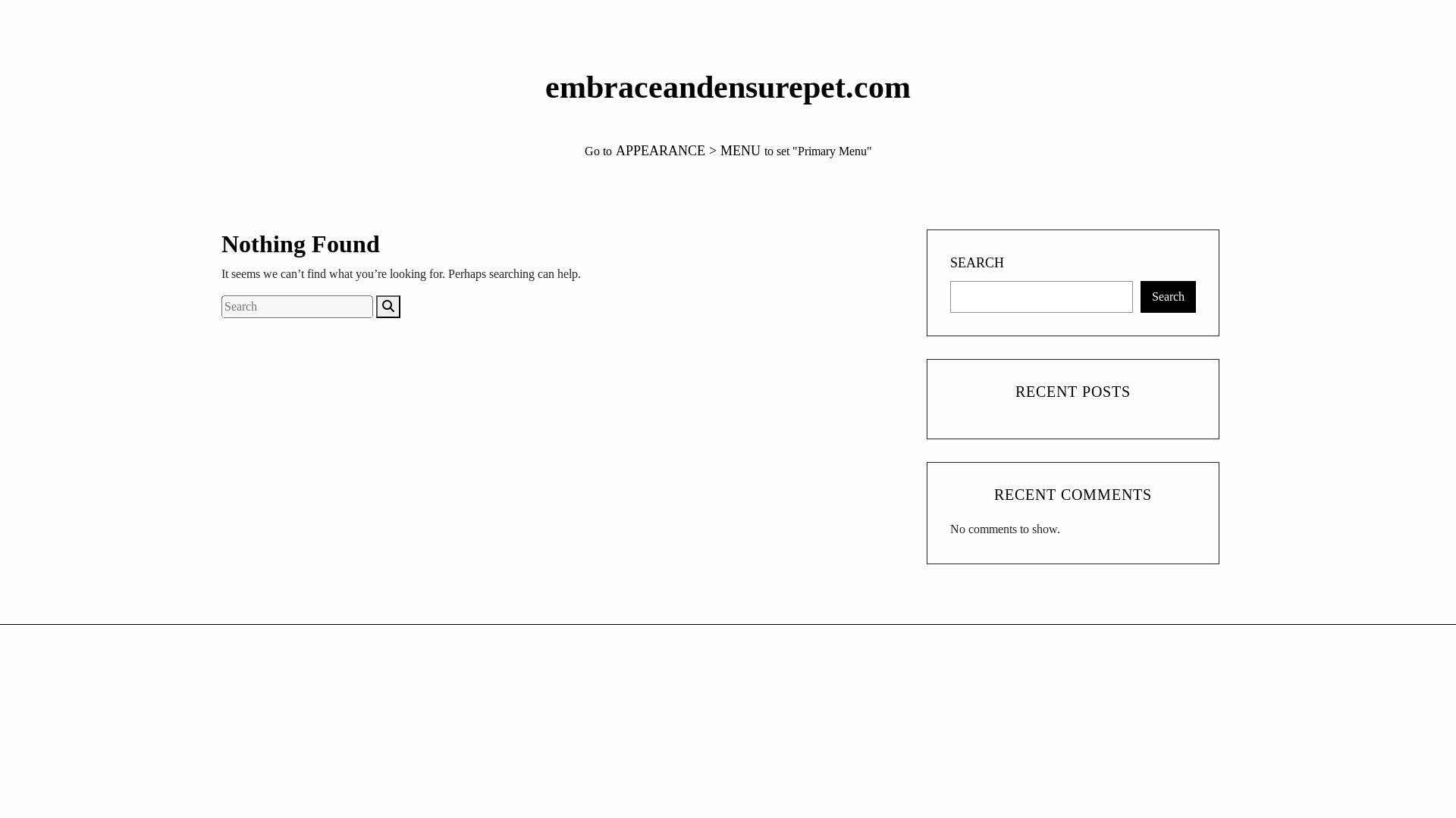 website screenshot of https://embraceandensurepet.com/
