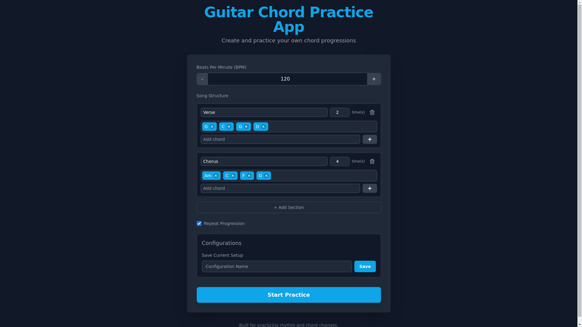 website screenshot of https://chord-practice.pages.dev/