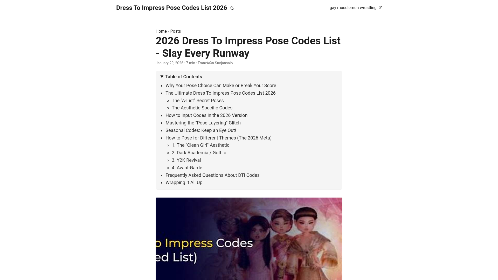 website screenshot of https://dresstoimpressposecodeslist2026.pages.dev/