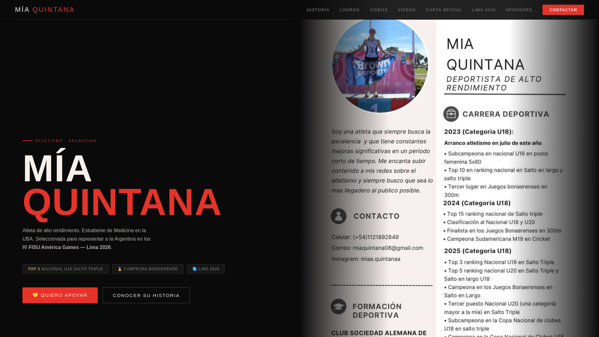 website screenshot of https://miarumboalima.pages.dev/