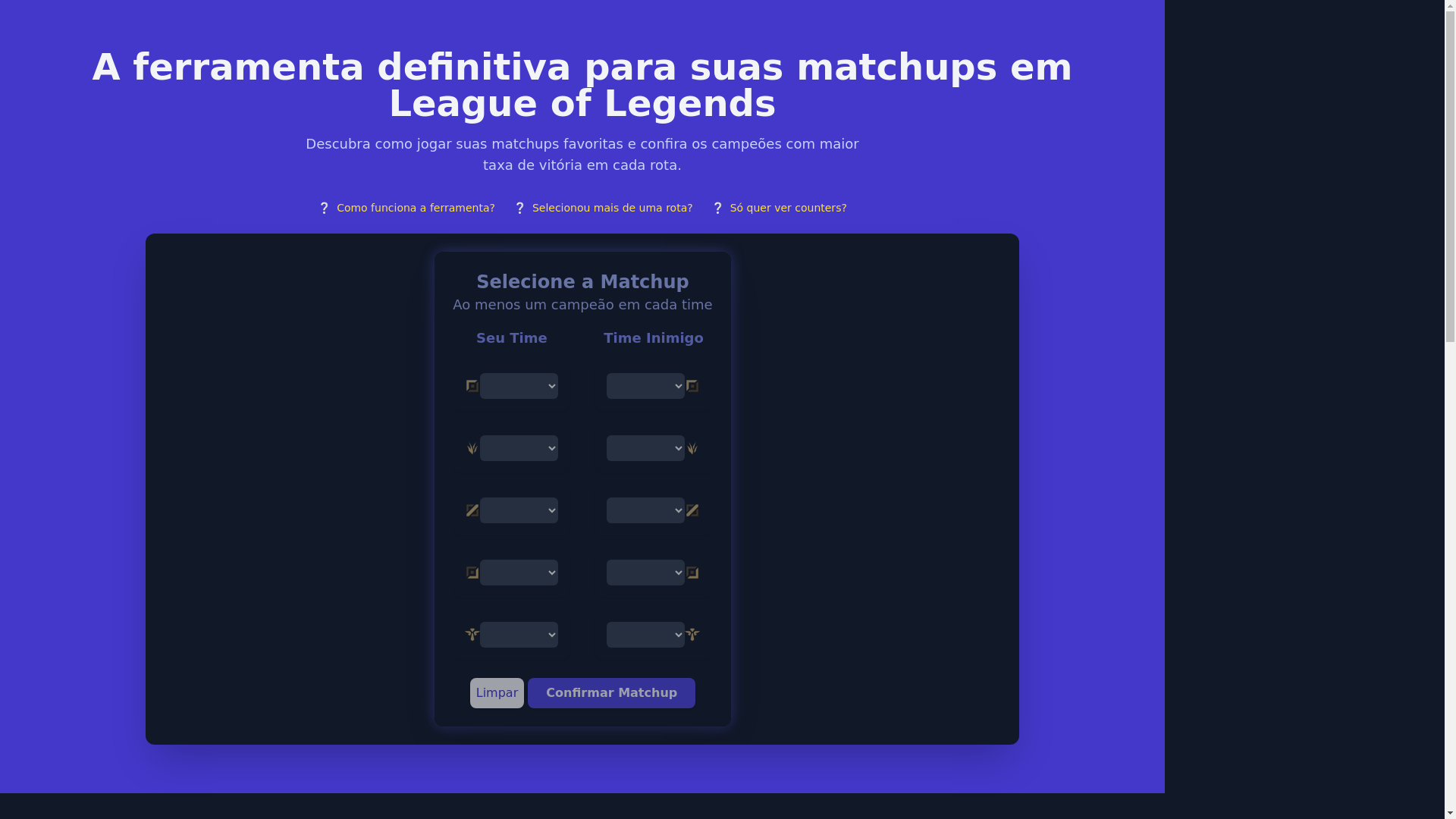 website screenshot of https://lol-matchup-analyzer.pages.dev/