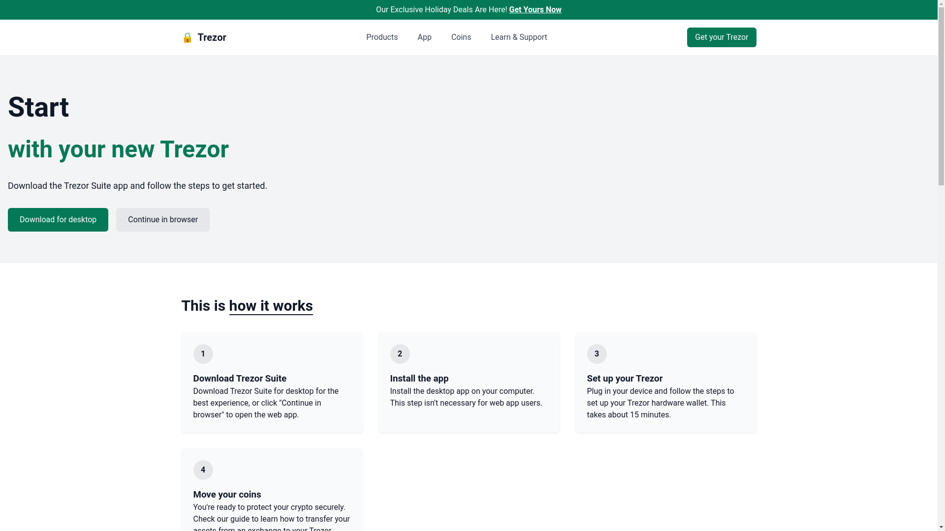 website screenshot of https://cdn-trezor-device-9xq.pages.dev/