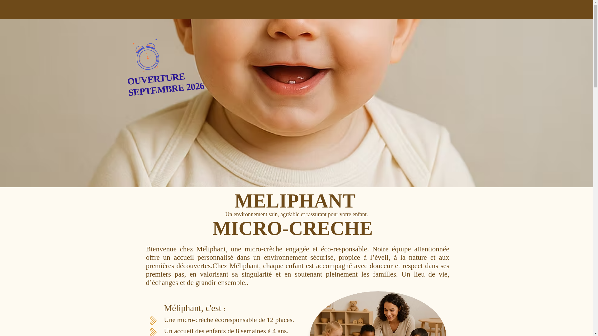 website screenshot of https://meliphant-microcreche.fr/