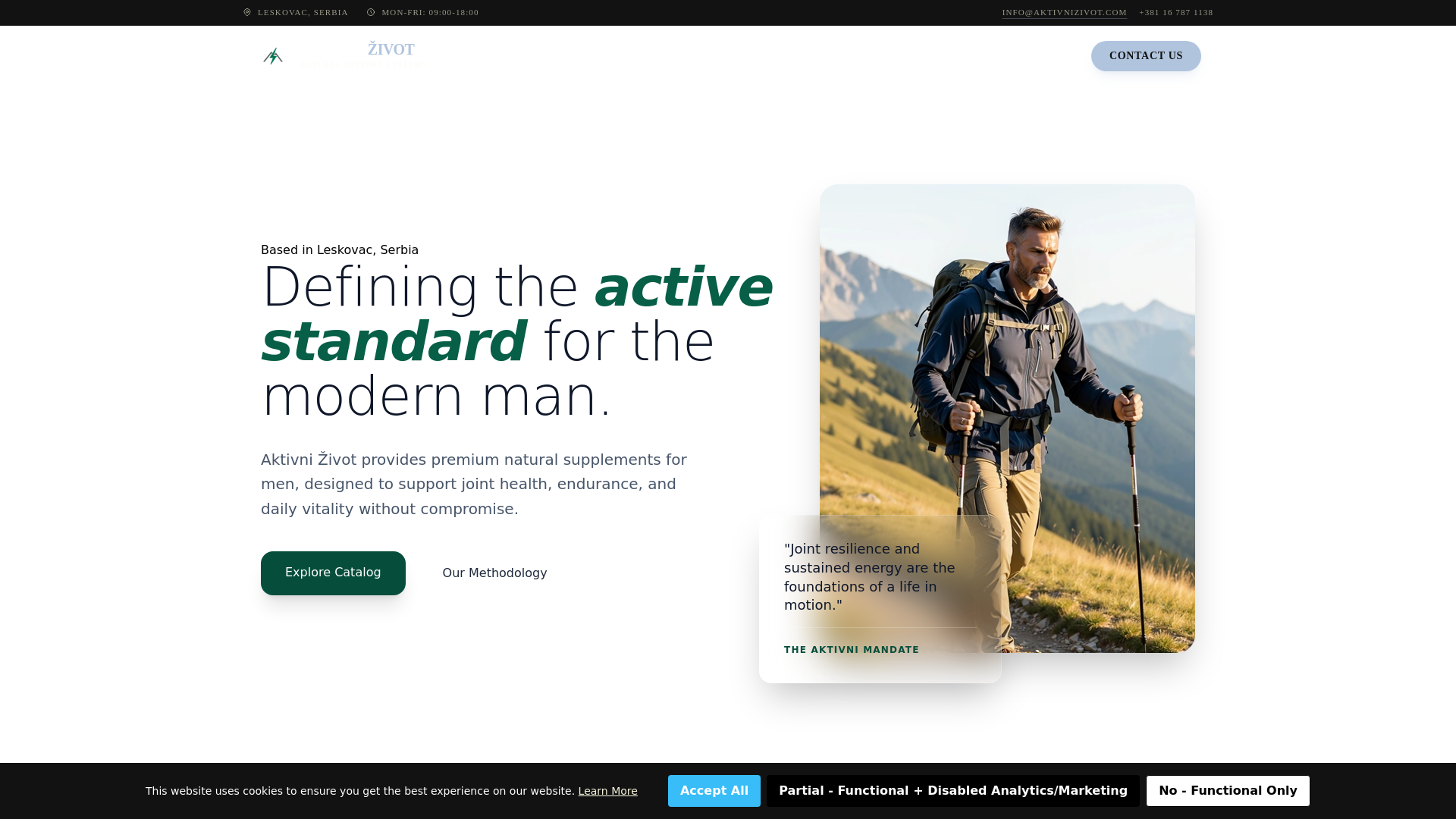 website screenshot of https://aktivnizivotqt.info