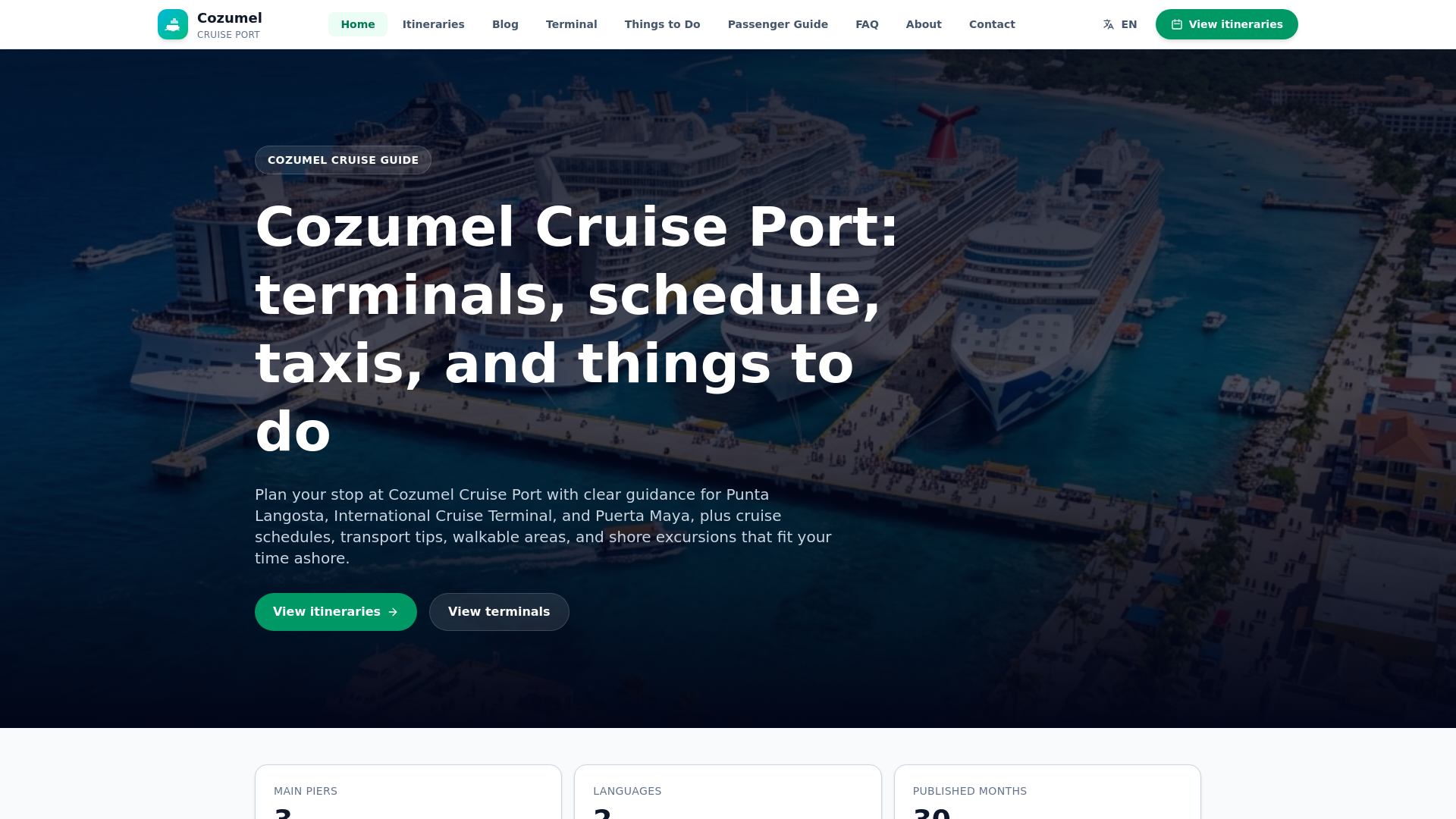 website screenshot of https://cozumel-cruise-port.pages.dev/