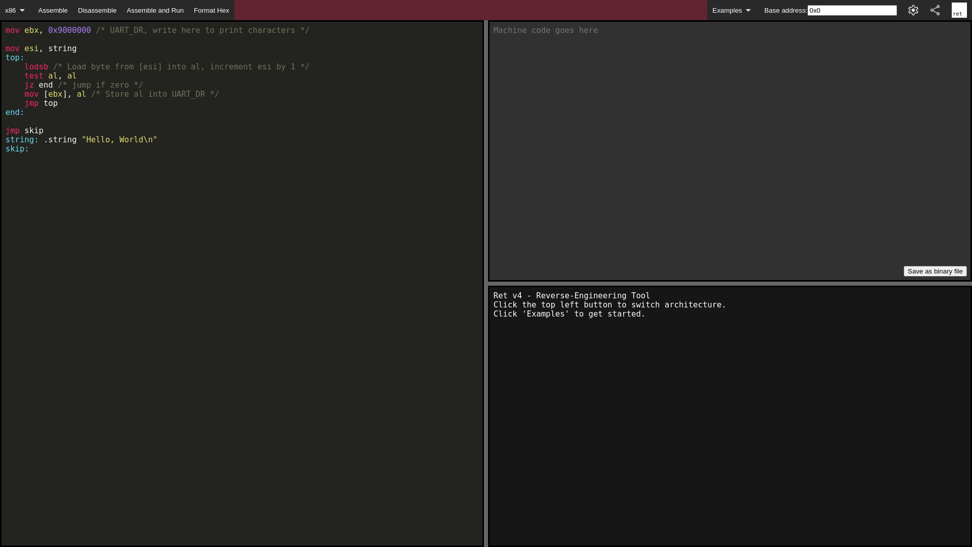 website screenshot of https://ret.futo.org/