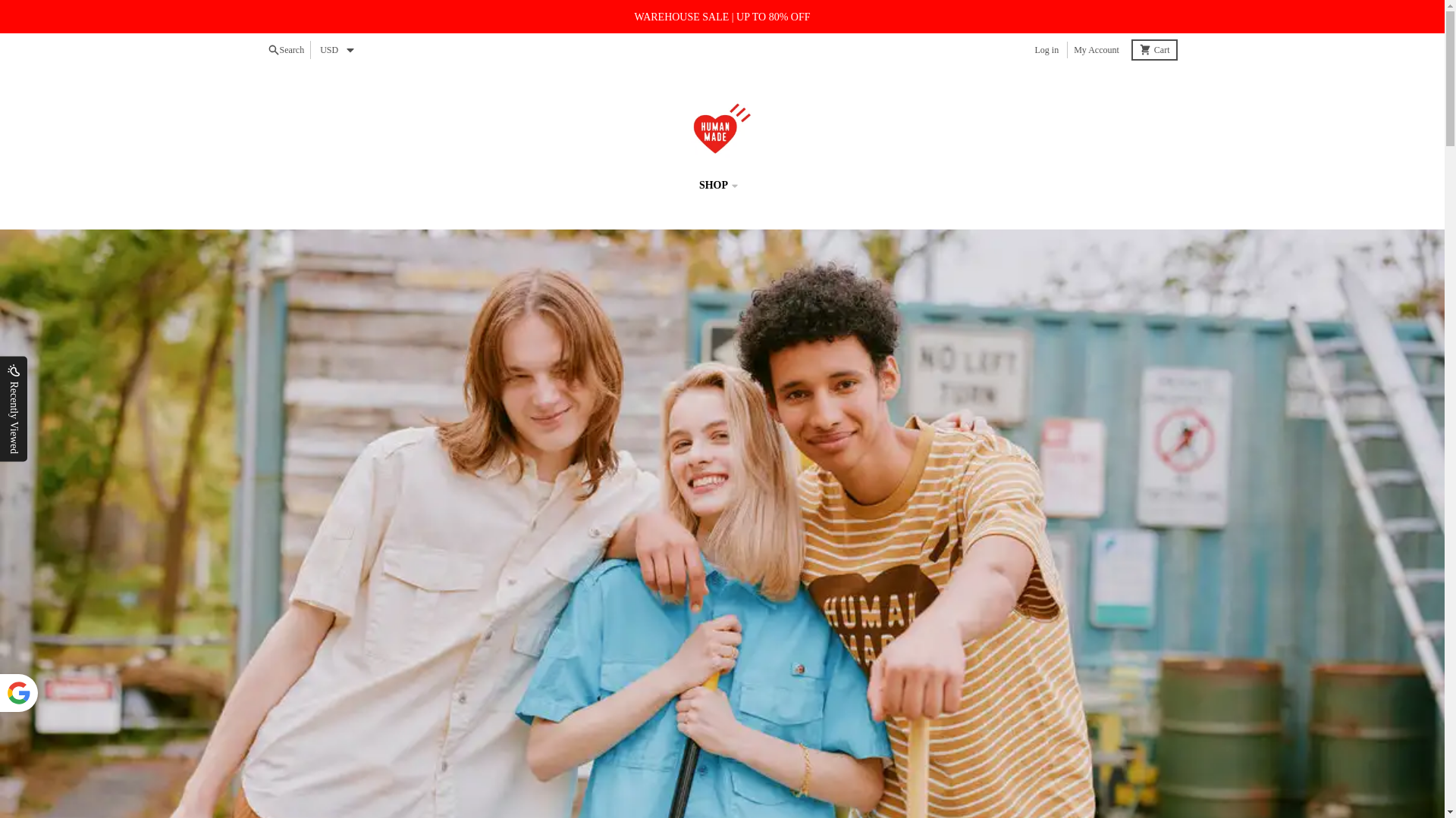 website screenshot of https://humanmades-hot.com/