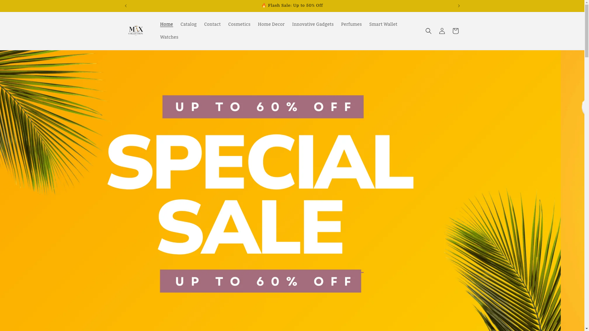 website screenshot of https://max-collection.shop/