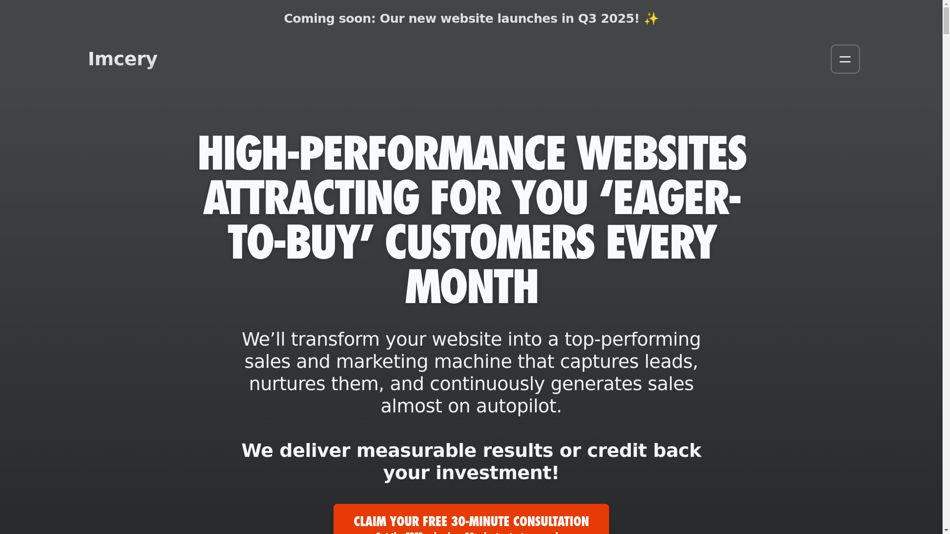 website screenshot of https://imcery-com.pages.dev/