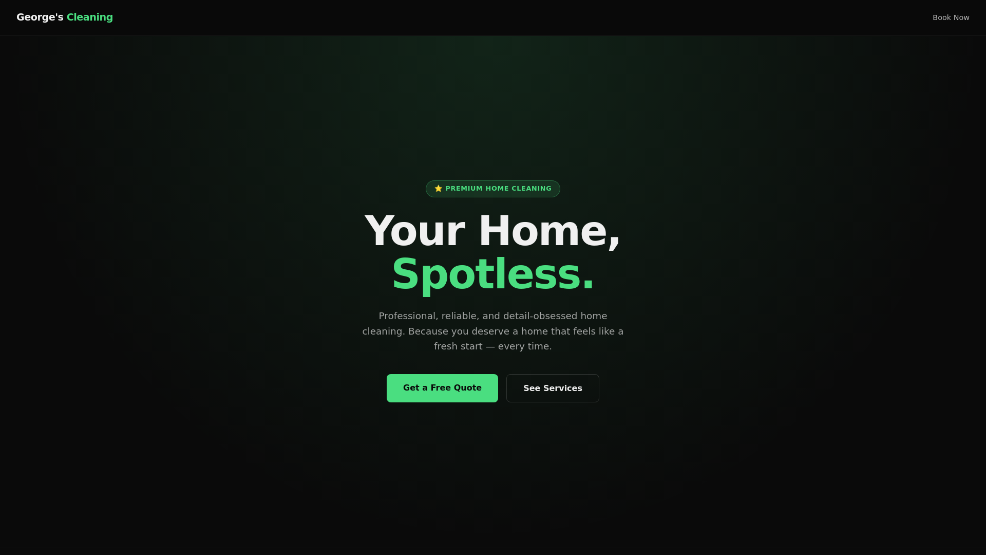 website screenshot of https://client-george-cleaning.pages.dev/