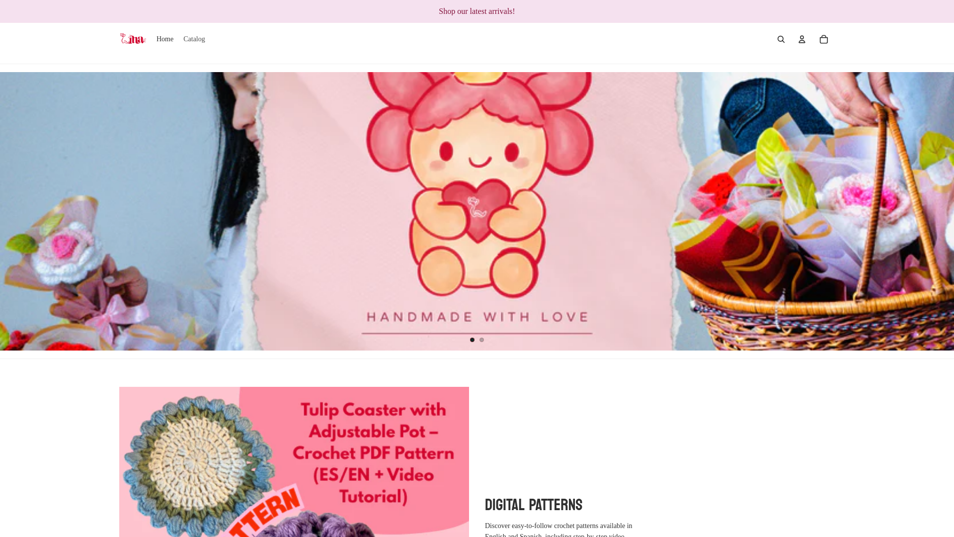 website screenshot of https://linascraft.com/