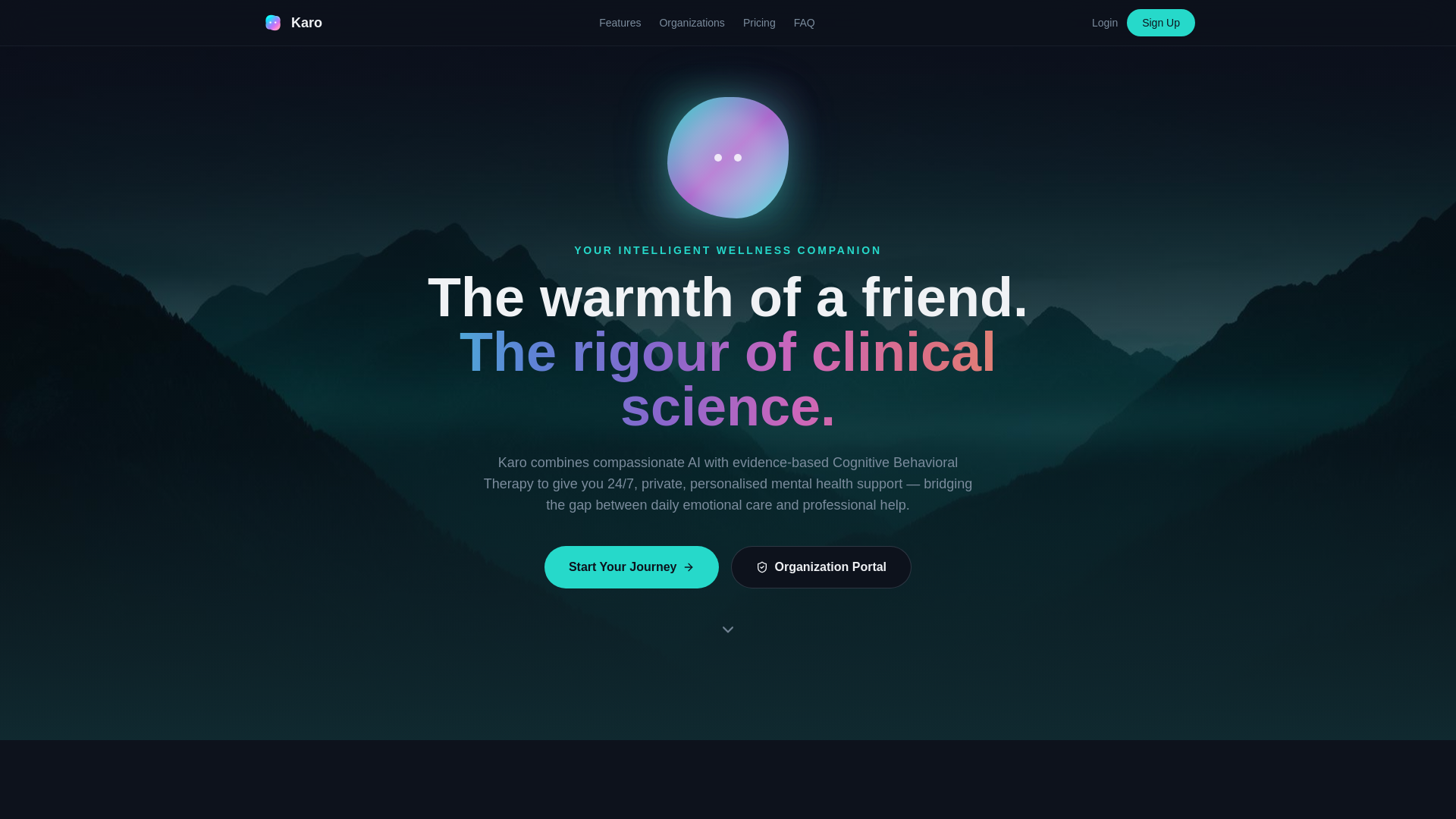website screenshot of https://mykaroai.com/
