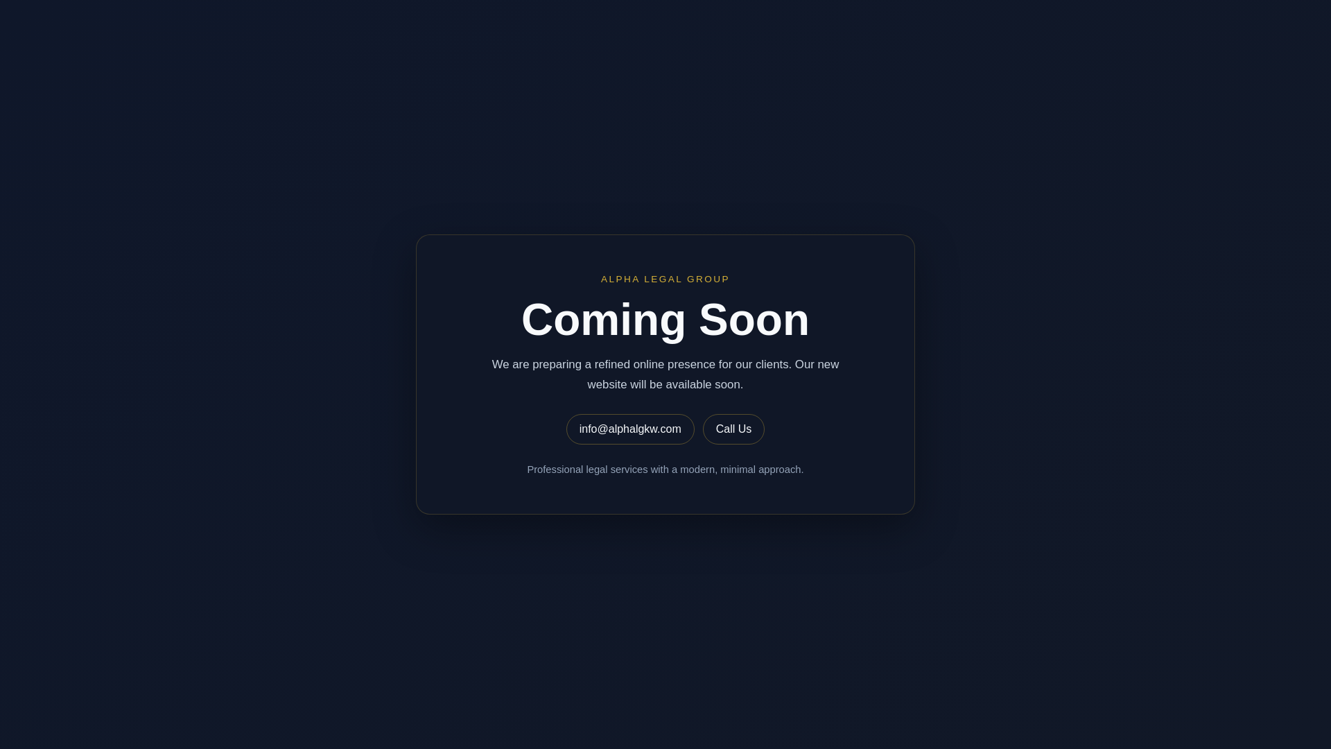 website screenshot of https://alphalgkw.com/