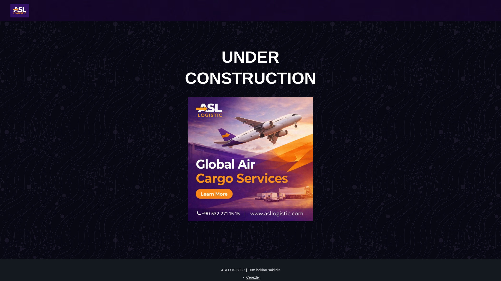 website screenshot of https://asllogistic.com.tr/