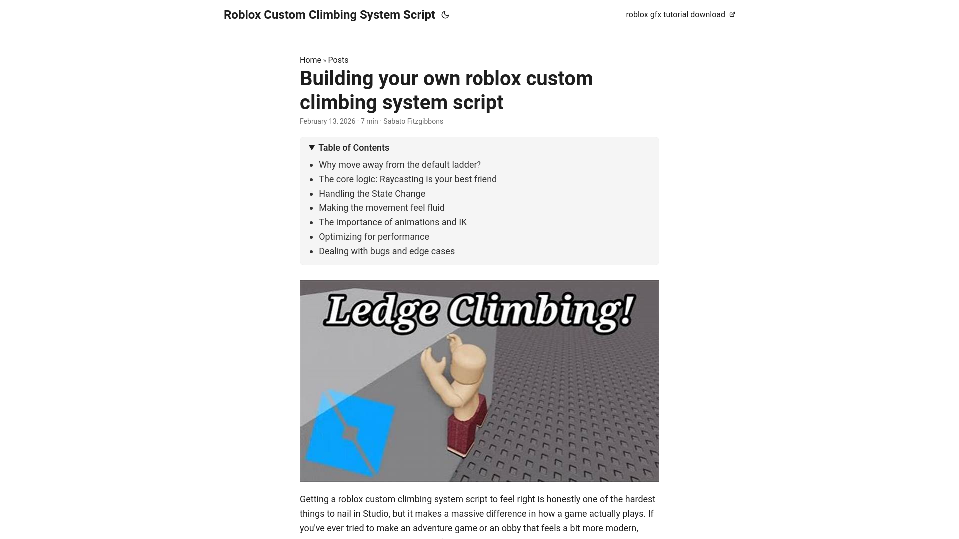 website screenshot of https://roblox-custom-climbing-system-script.pages.dev/