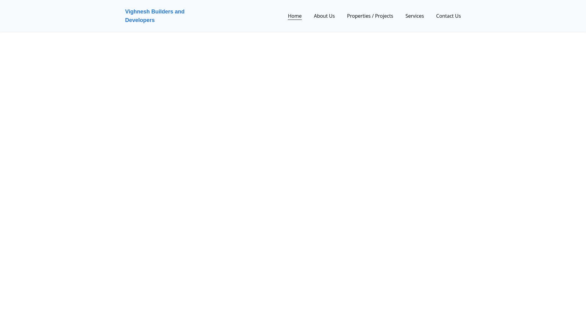 website screenshot of https://vighneshbuilders.online/