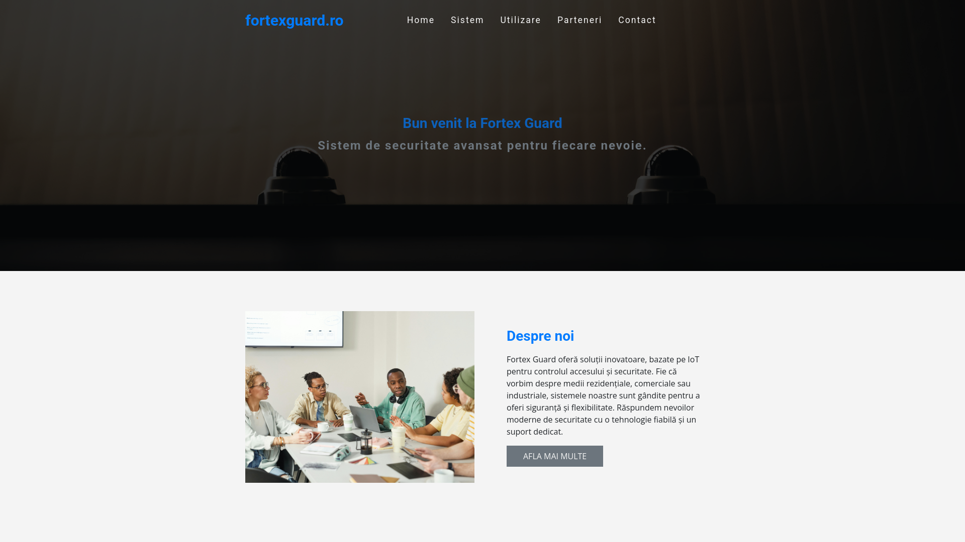website screenshot of https://fortexguard.ro