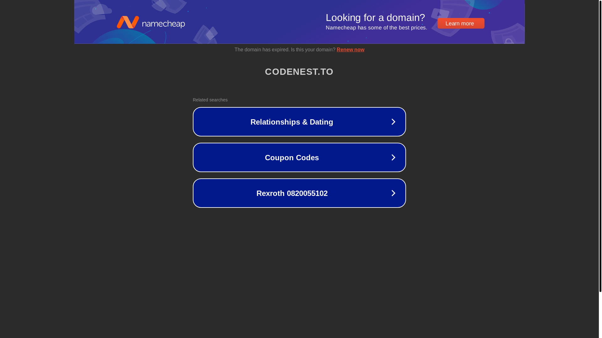 website screenshot of https://codenest.to/