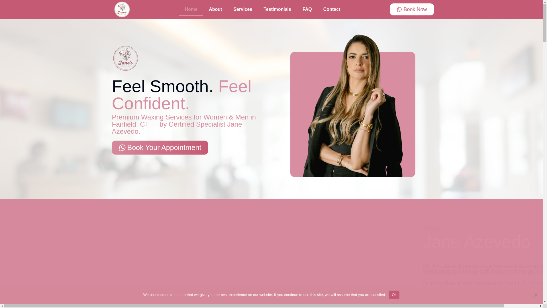 website screenshot of https://janeswaxingspa.com/