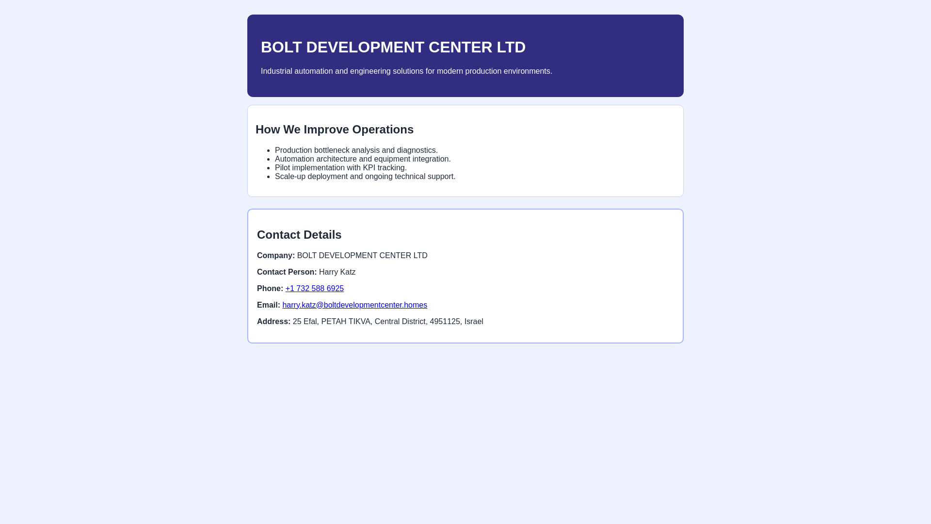 website screenshot of https://boltdevelopmentcenter.homes/