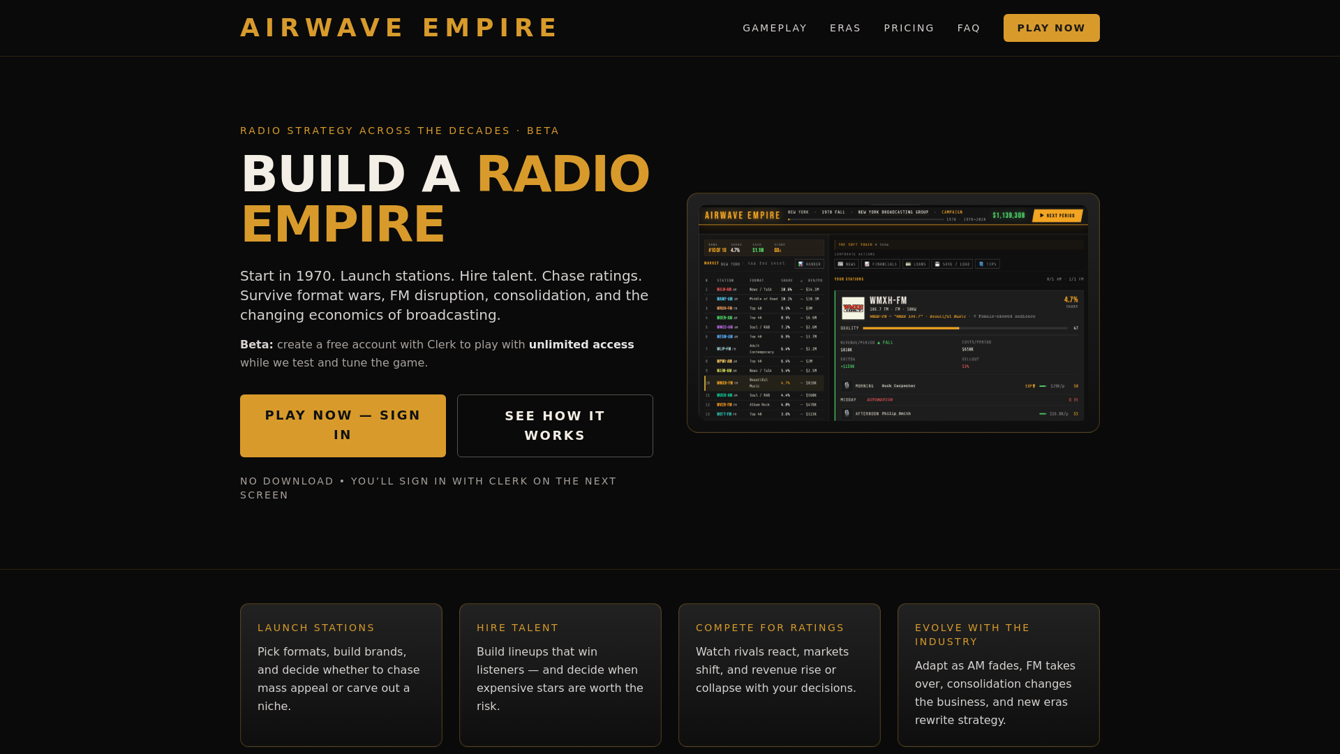 website screenshot of https://airwaveempire.com/