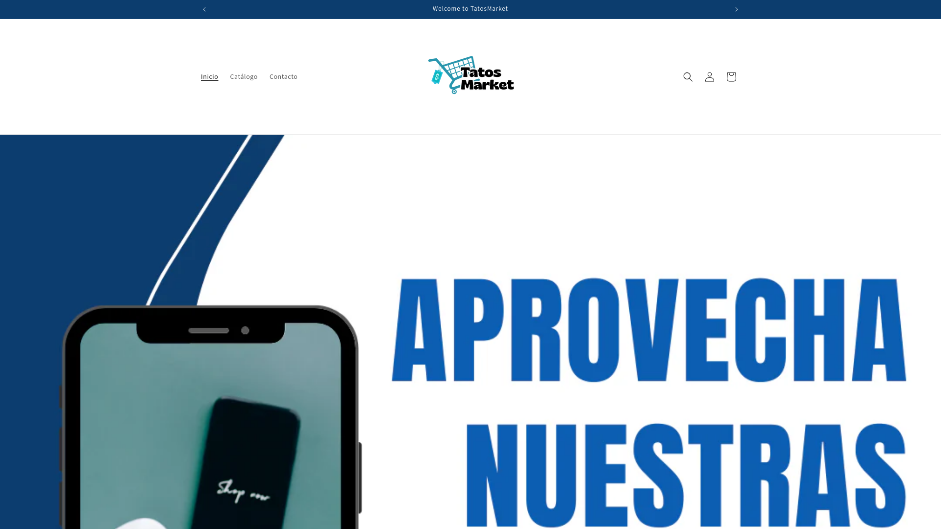 website screenshot of https://tatosmarketchile.com/