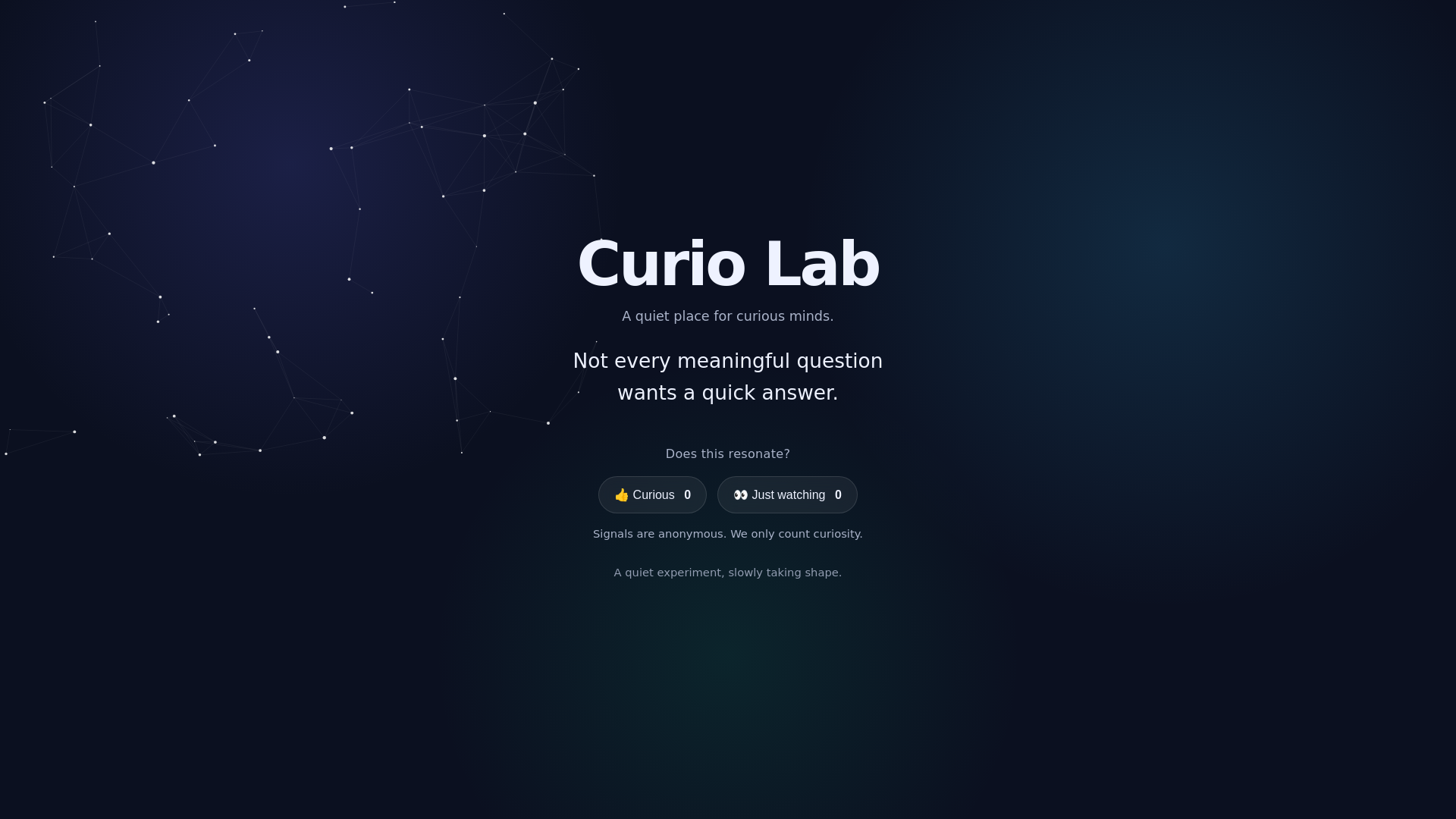 website screenshot of https://curio-lab.pages.dev/