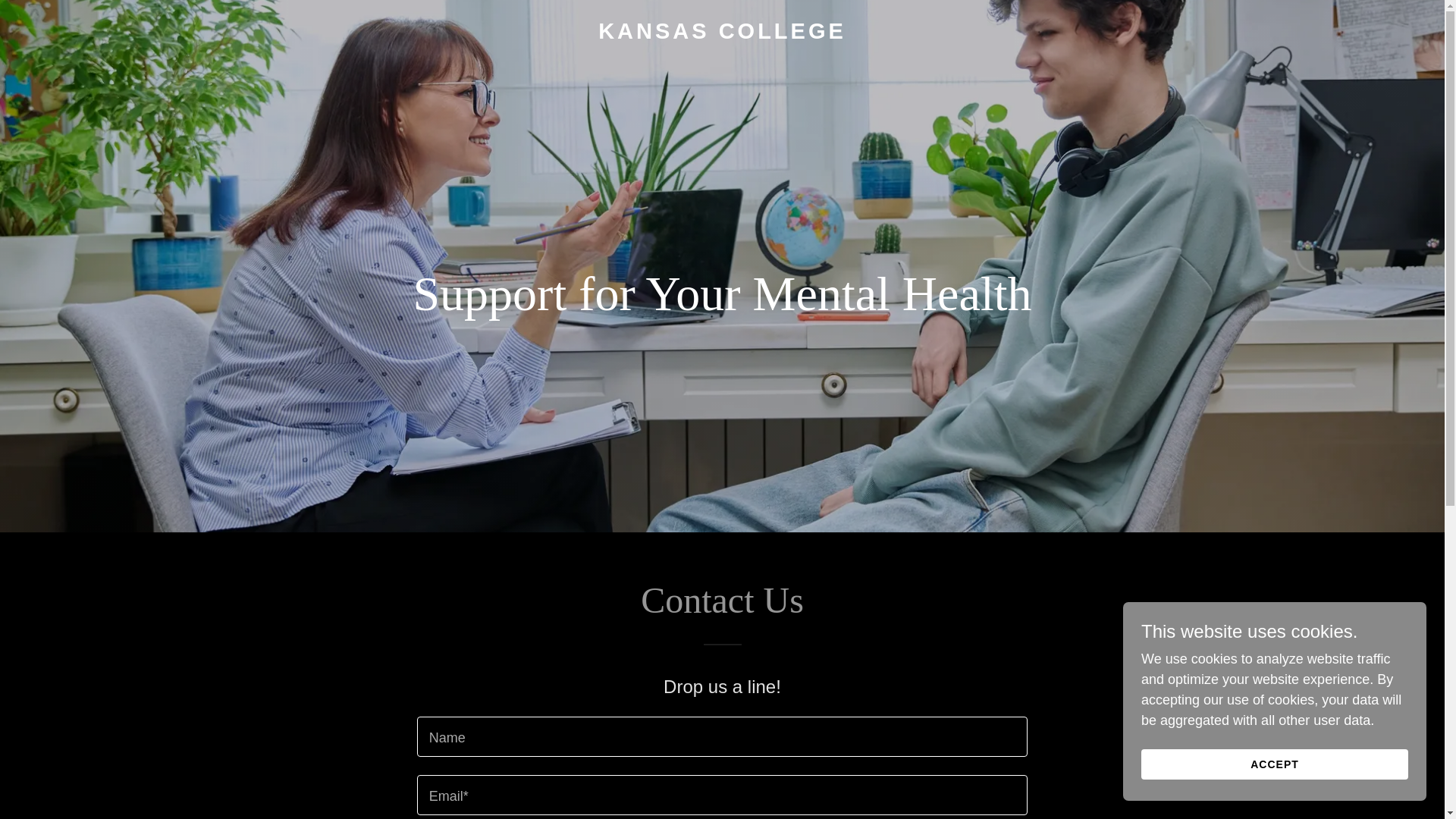 website screenshot of https://kansascollegerapist.org/