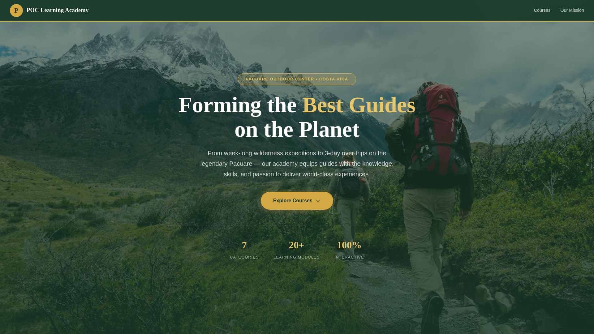 website screenshot of https://poc-learning-academy-cr.pages.dev/