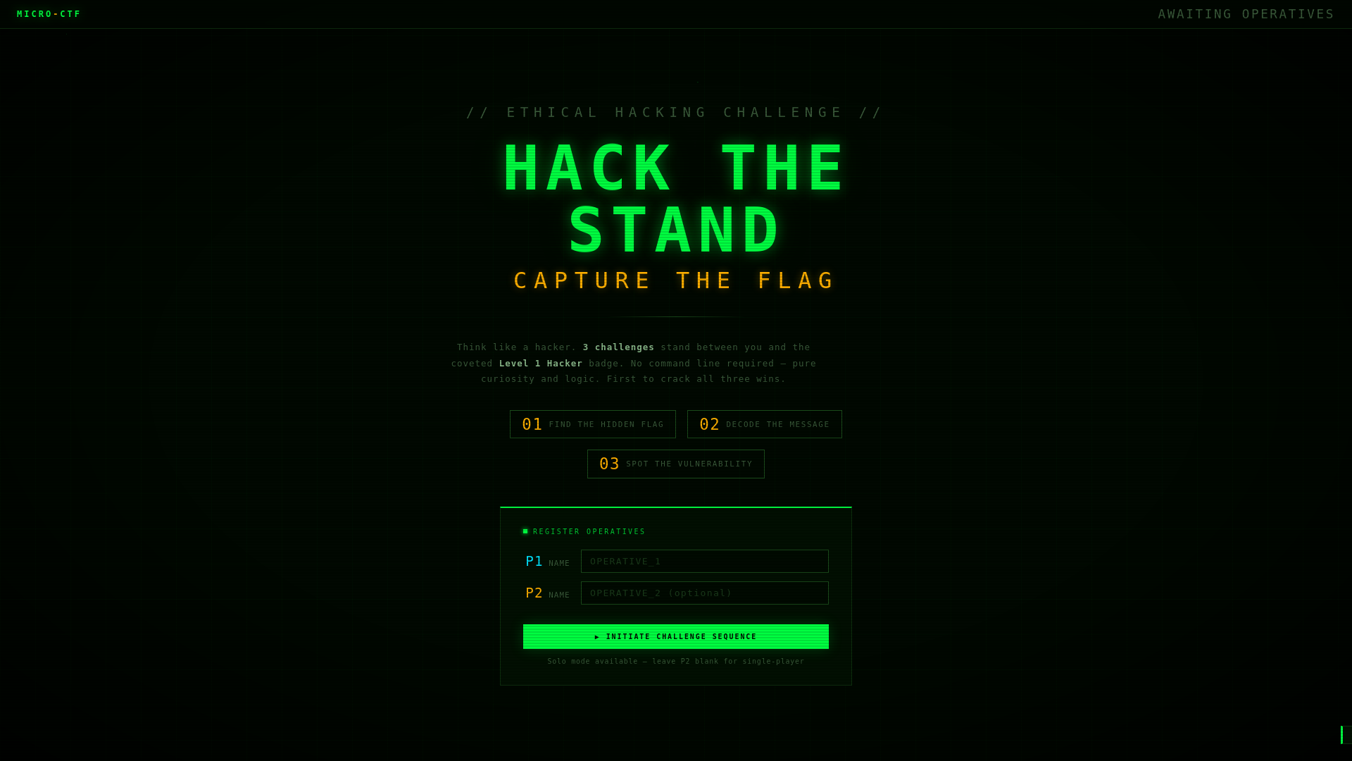 website screenshot of https://andrew-ctf.pages.dev/