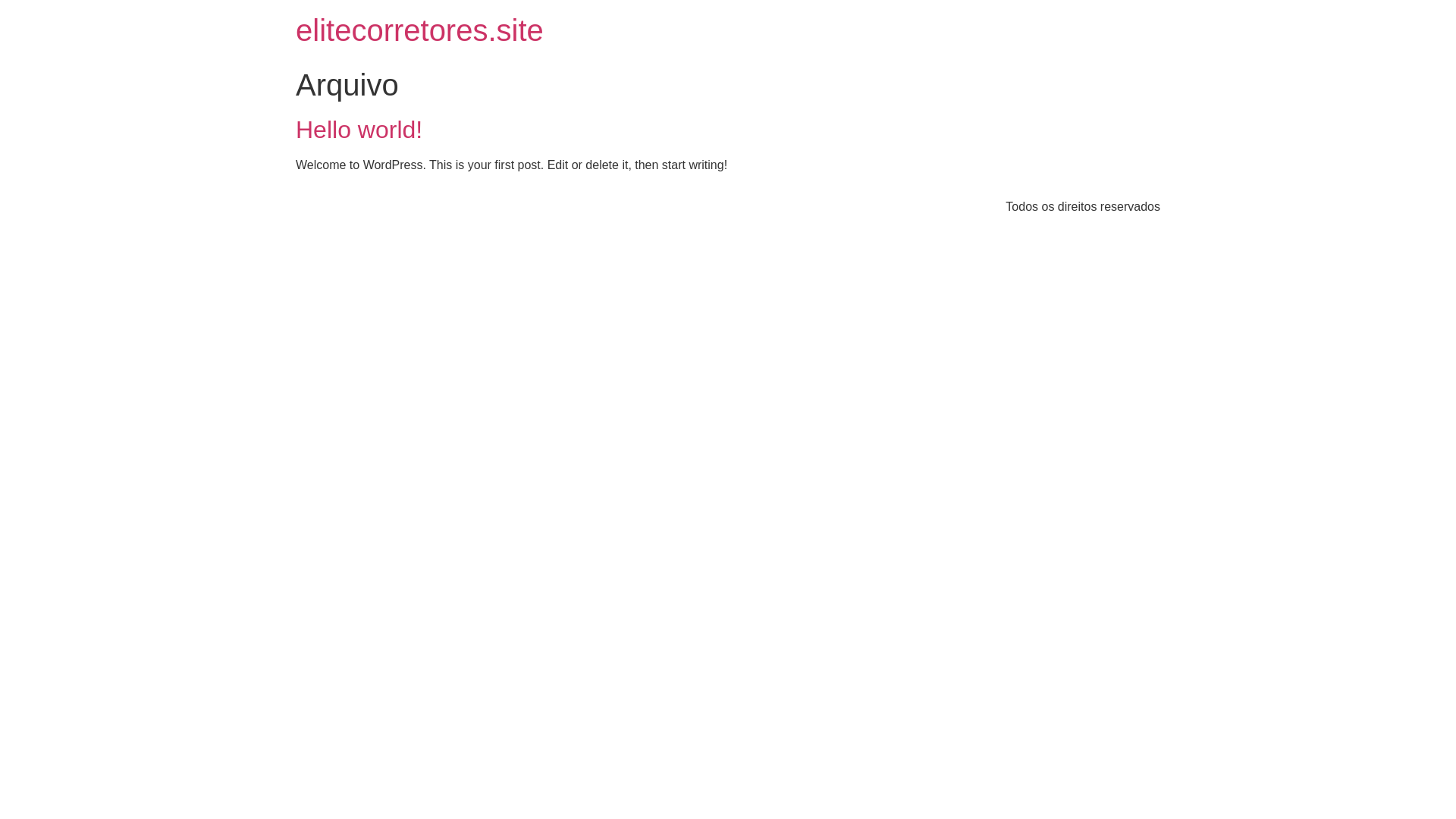 website screenshot of https://elitecorretores.site/