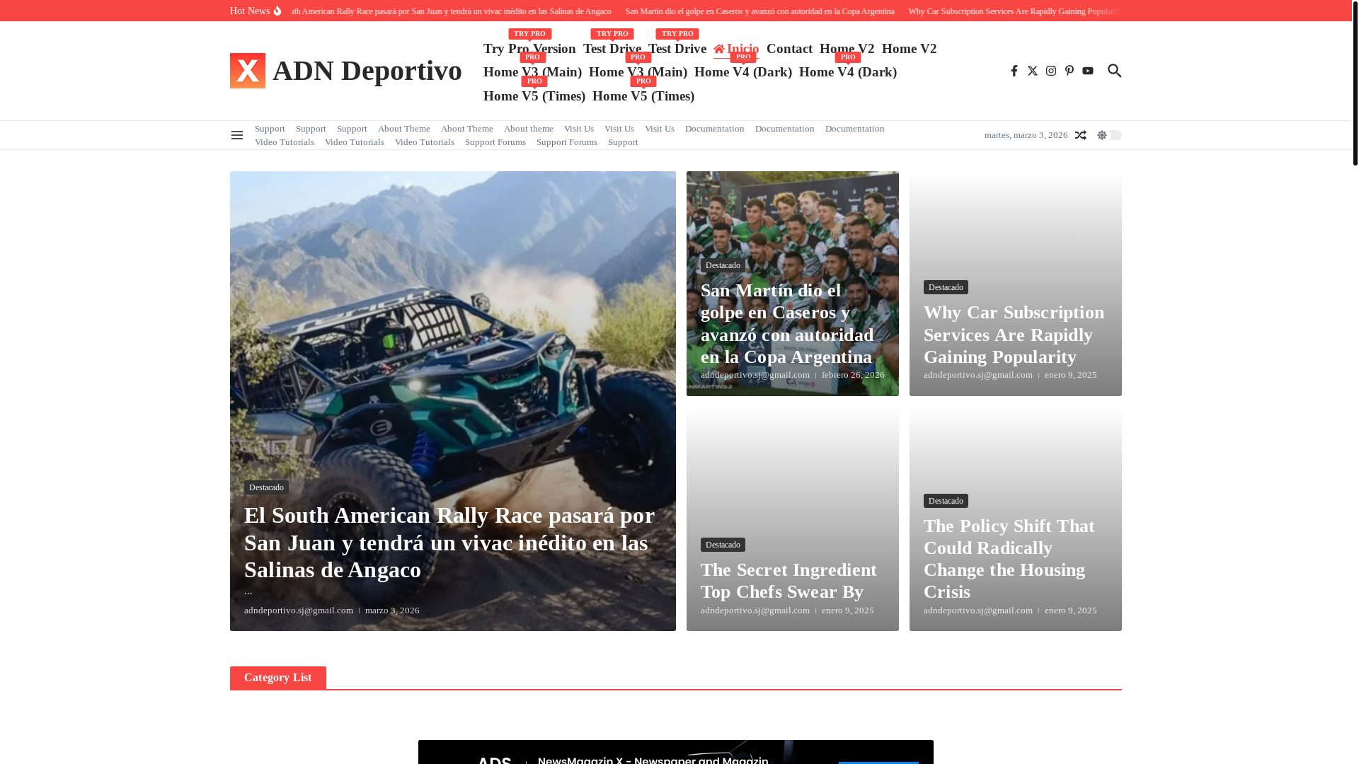 website screenshot of https://adndeportivo.com.ar/