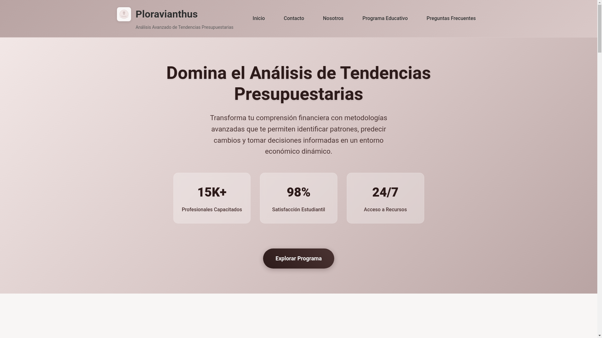 website screenshot of https://ploravianthus.com/