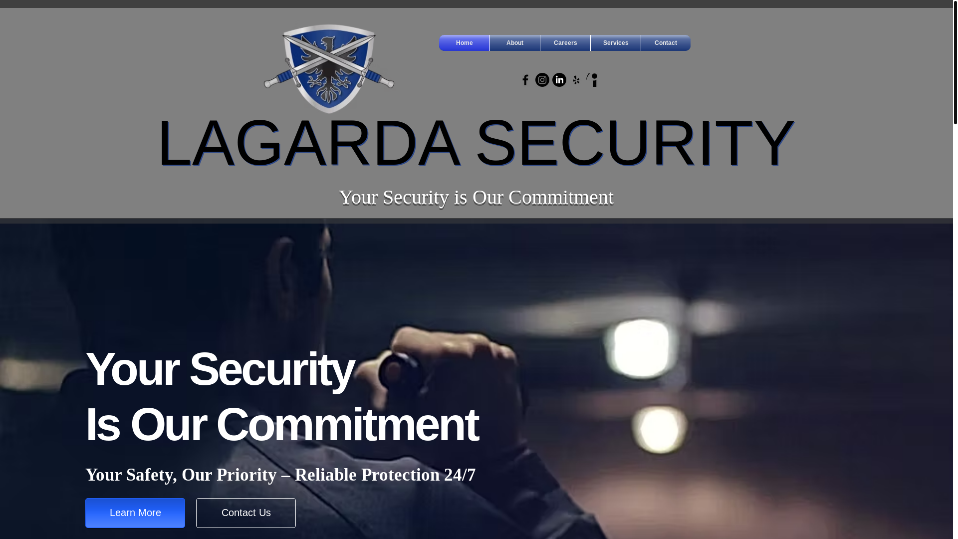 website screenshot of https://www.lagardasecurity.com/