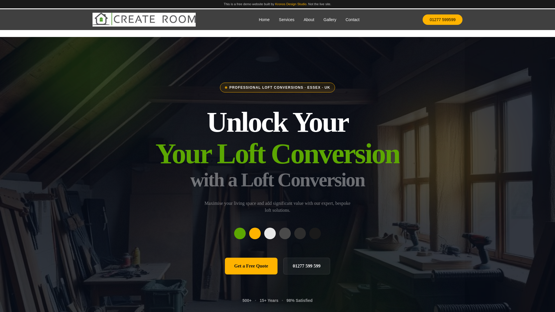website screenshot of https://create-room-loft-conversions-kronos-demo.pages.dev/