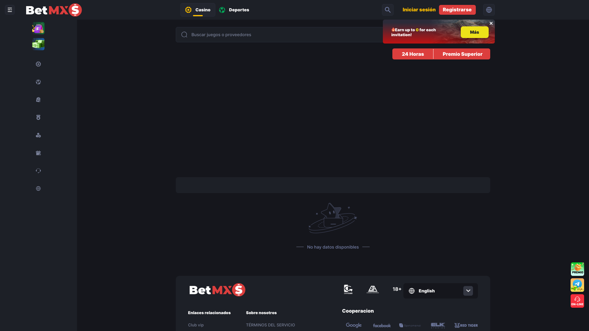 website screenshot of https://mexgana07.com/