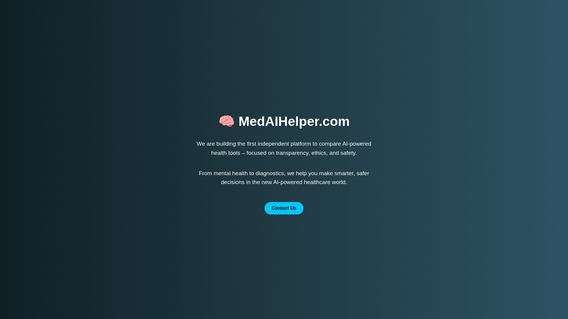 website screenshot of https://medaihelper.com/