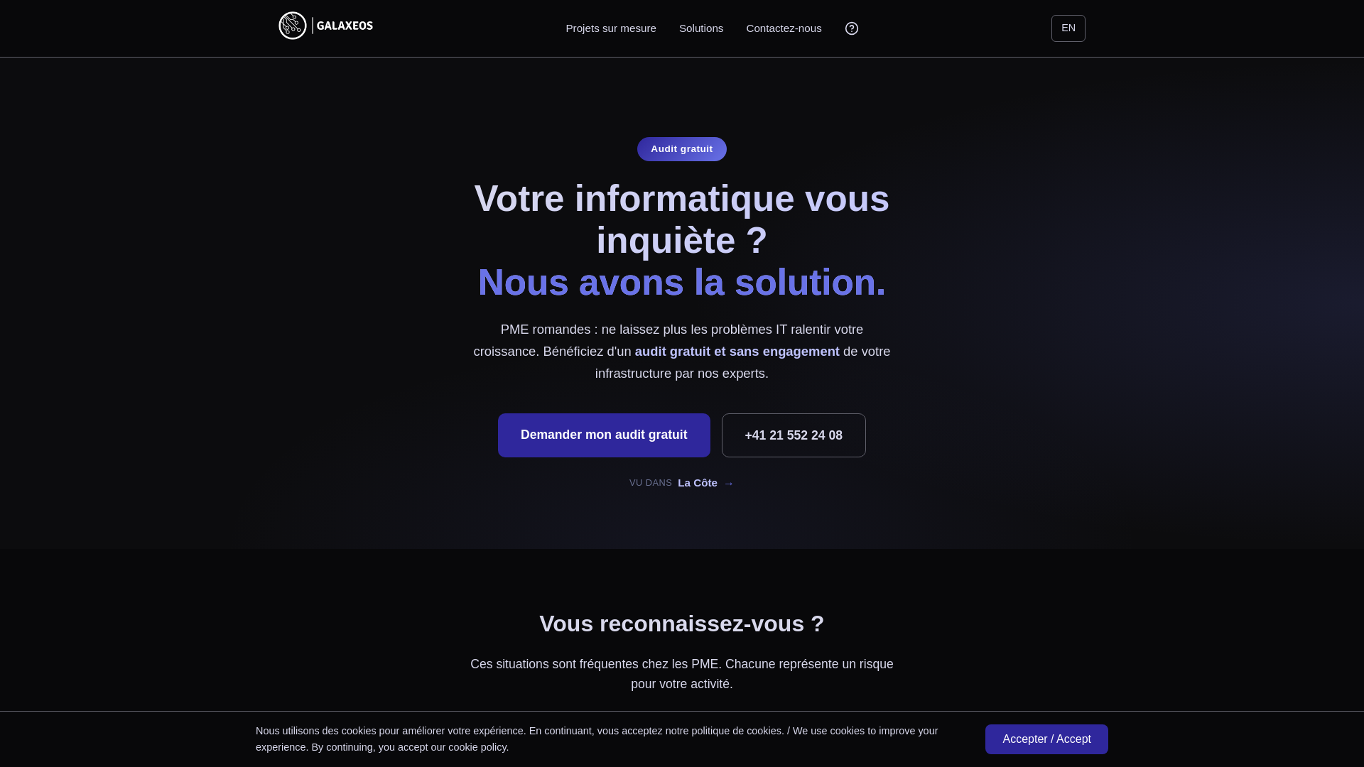 website screenshot of https://galaxeos.pages.dev/