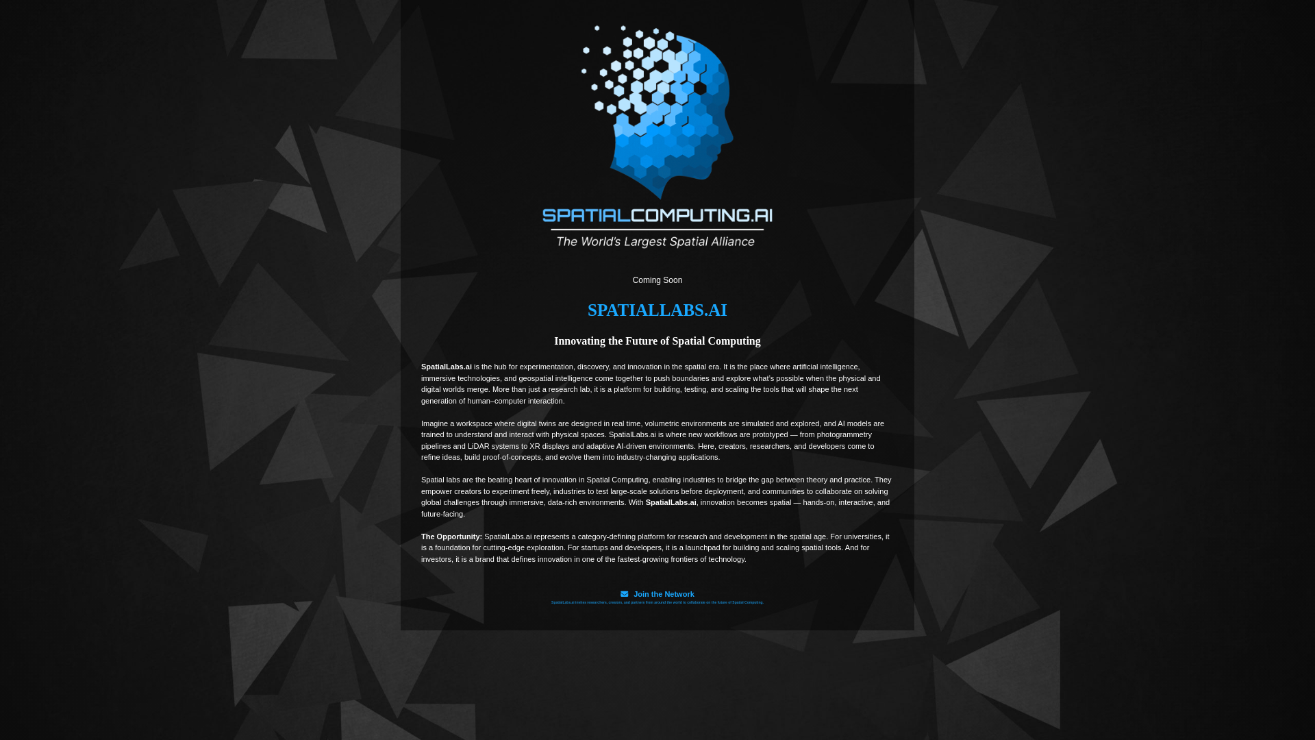 website screenshot of https://spatiallab.ai/