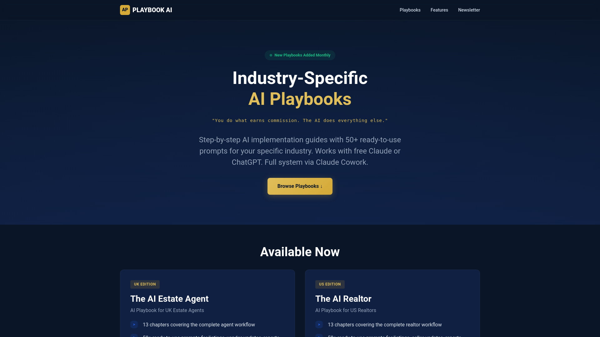 website screenshot of https://your-ai-playbook.pages.dev/