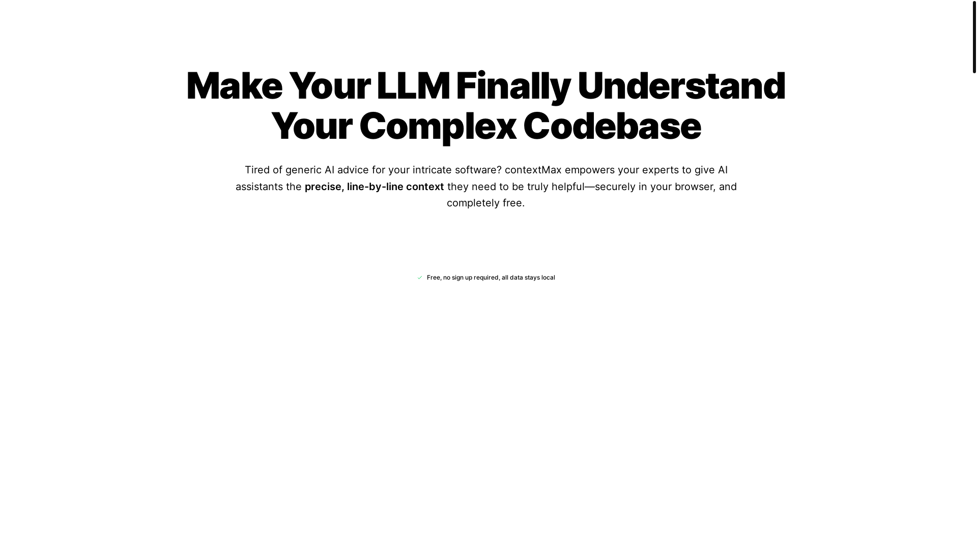 website screenshot of https://contextmax-landing.pages.dev/