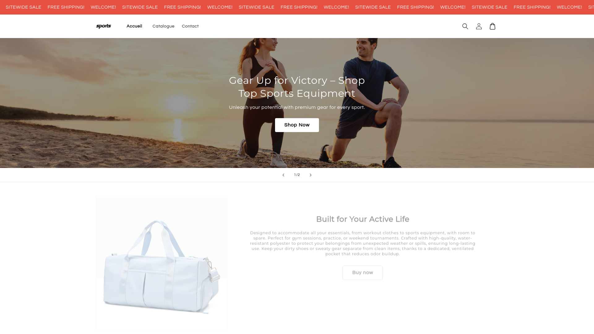 website screenshot of https://fitnessshoponline.store/