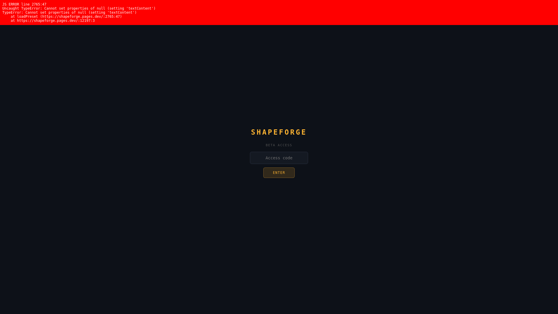 website screenshot of https://shapeforge.pages.dev/