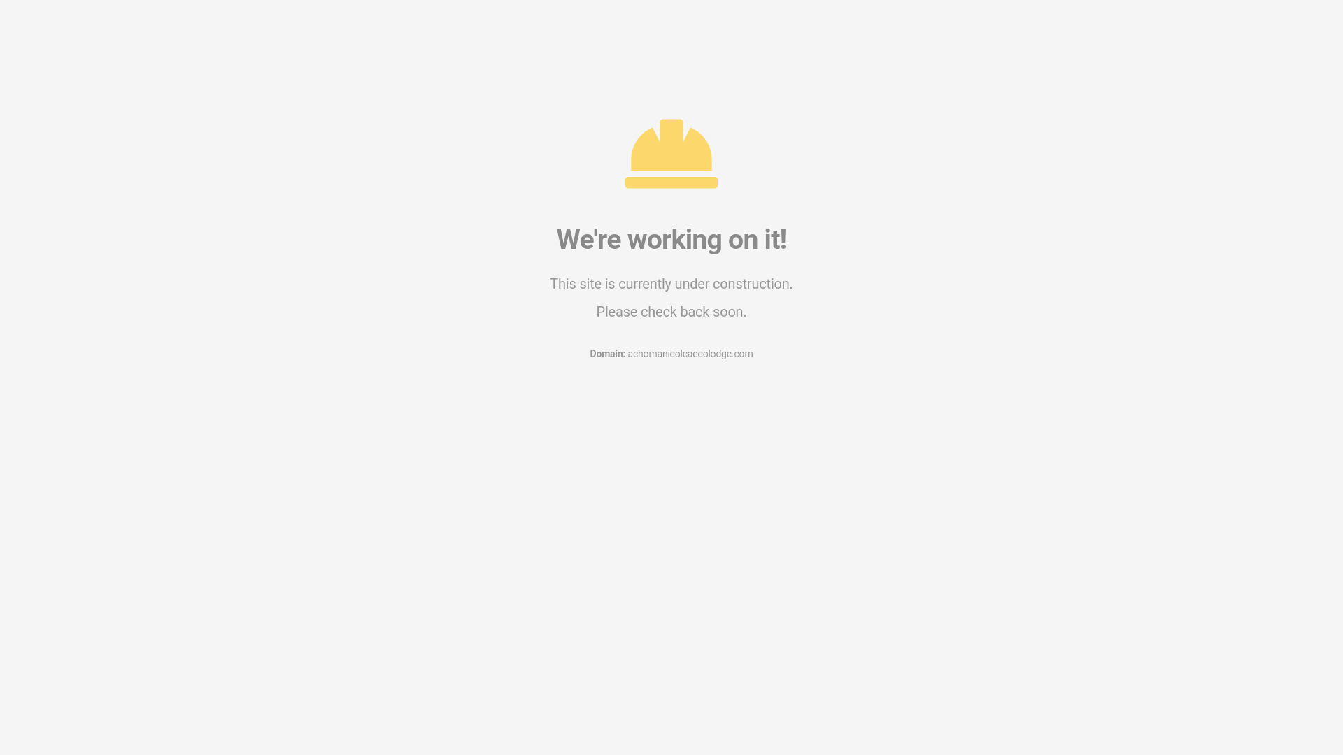 website screenshot of https://achomanicolcaecolodge.com/