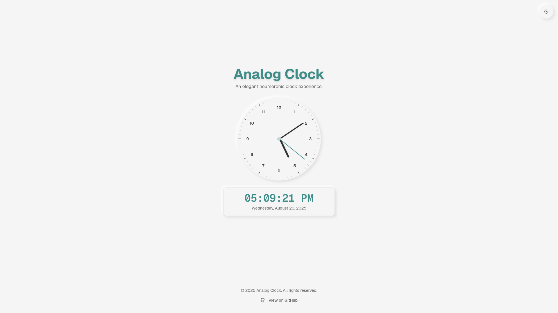 website screenshot of https://analog-clock-4ee.pages.dev/