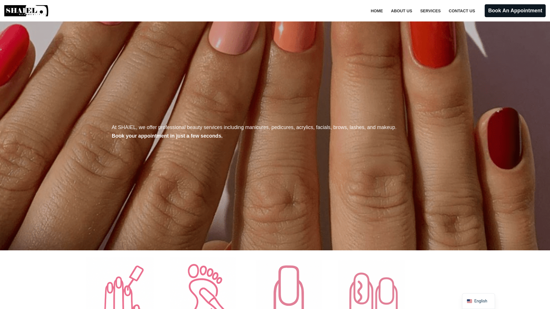 website screenshot of https://shaielbeauty.com/